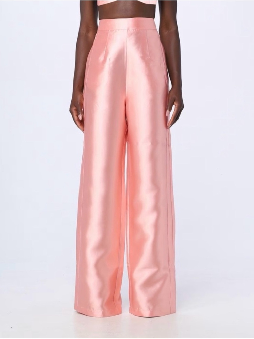 Andrea Iyamah Vasi High Waist Pants in Peach